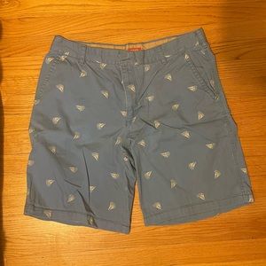 Blue shorts with sailboats